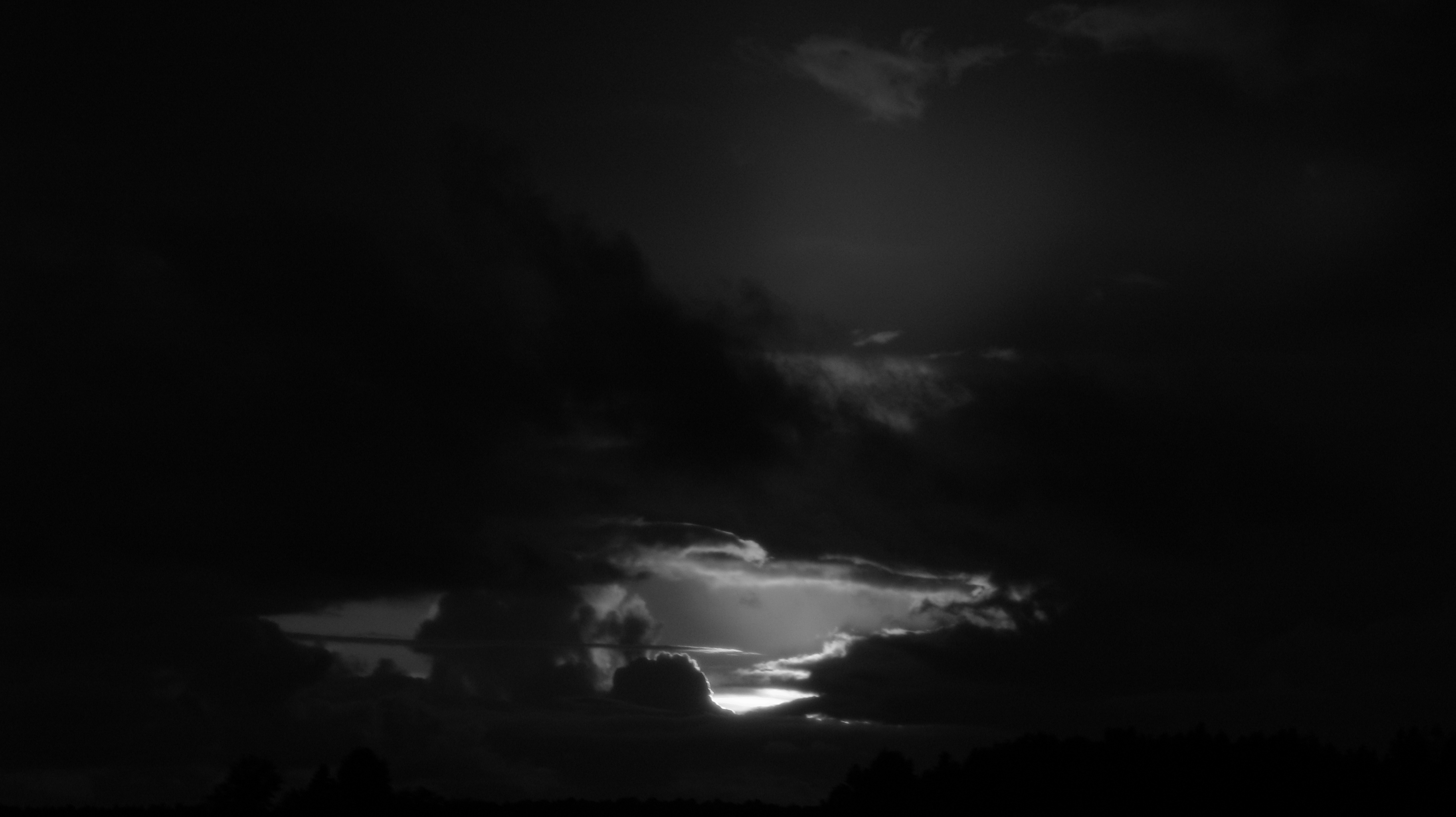 Black-and-white sky opening up
